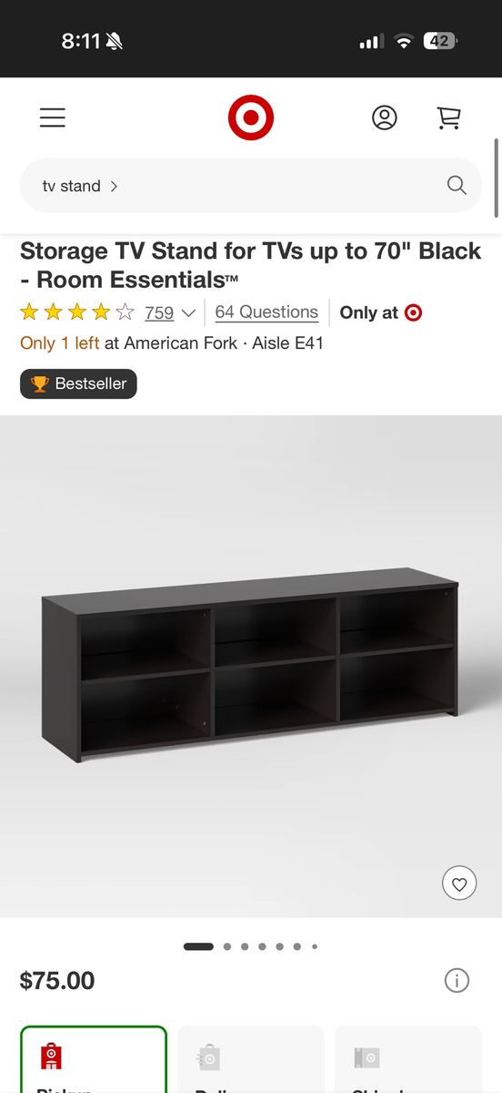 Black entertainment stand