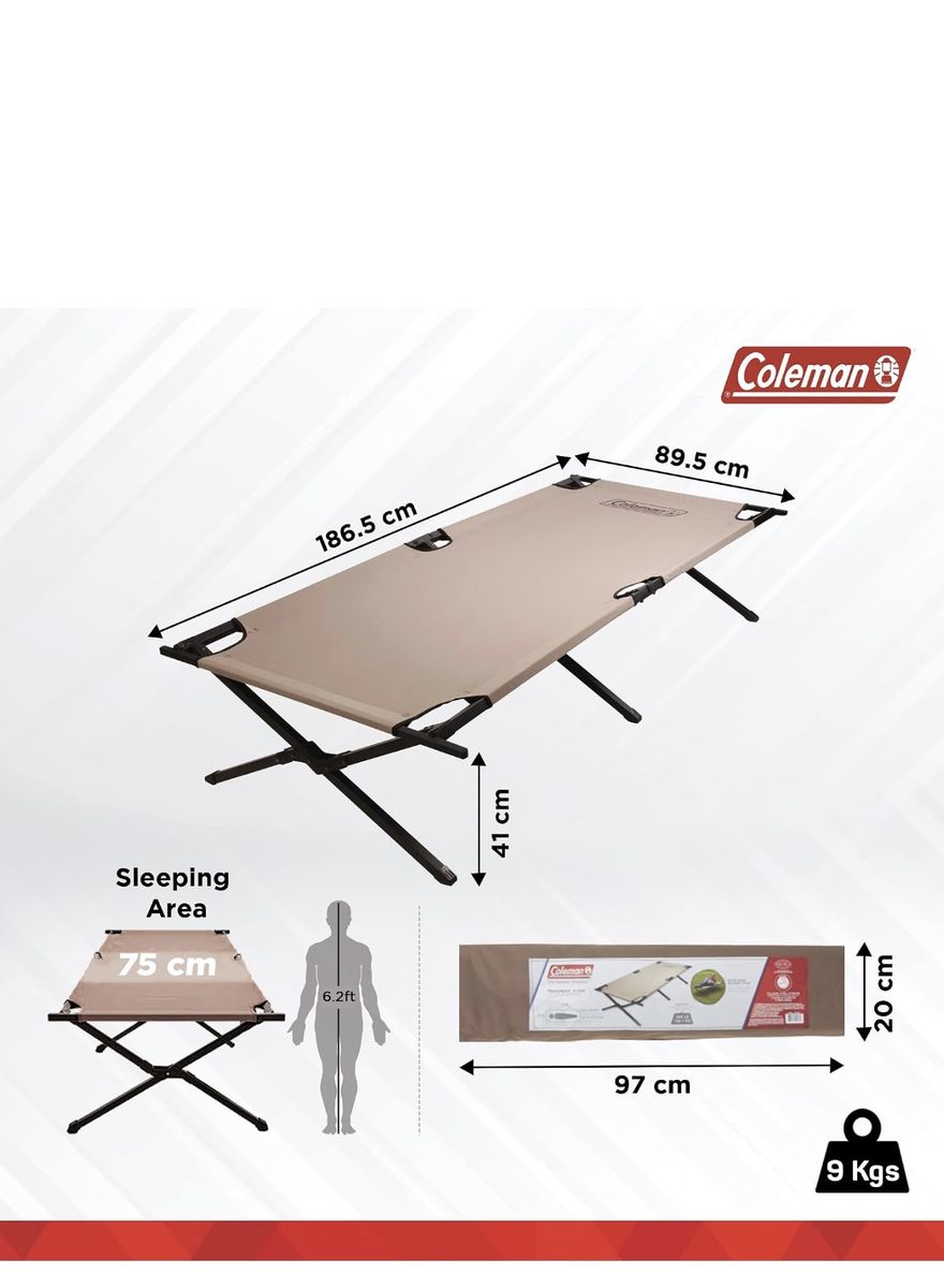 Set of 4 (or individual) — Coleman Trailhead II Large Folding Camping Cot