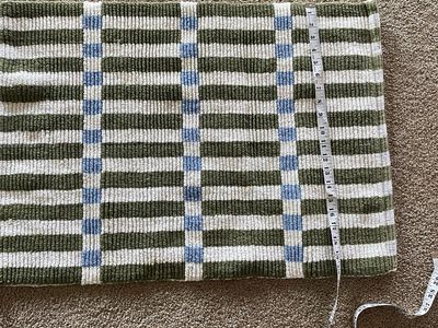 World Market Blue, Green And White Bath Mat