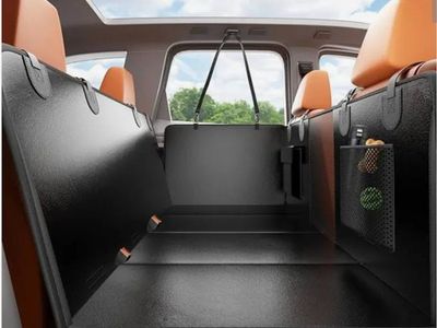 SanGoodier Black PU Leather Dog Car Seat Extender & Hammock - Waterproof, Universal Fit