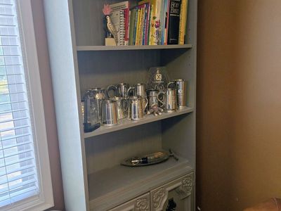 Vintage Bookshlef painted gray