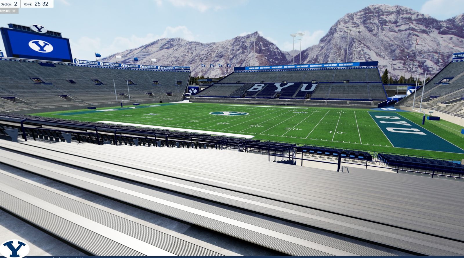 BYU vs Utah Tech - Lower bowl - West Side Shade - Seatbacks