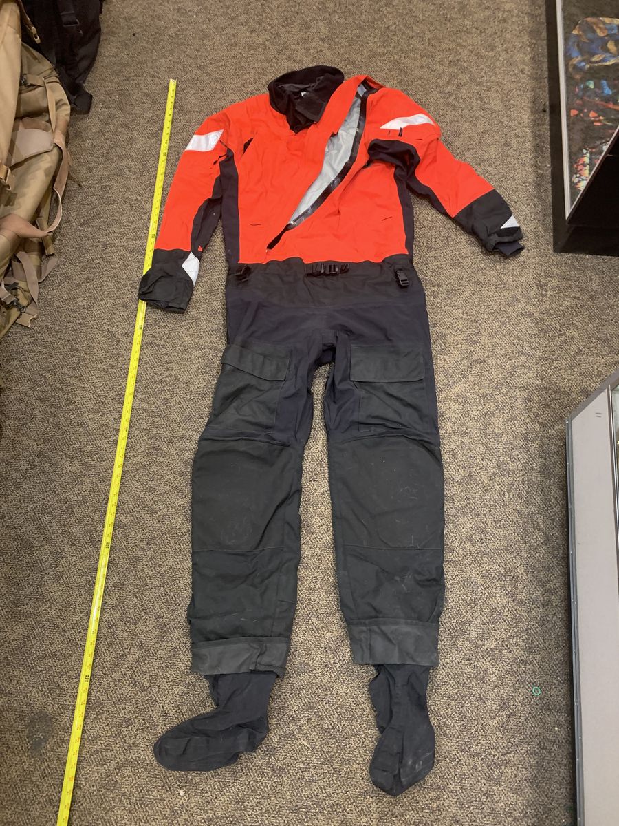 Mustang Survival Hudson Men's Large CCS Dry Suit NO ZIPPER, READ DESCRIPTION