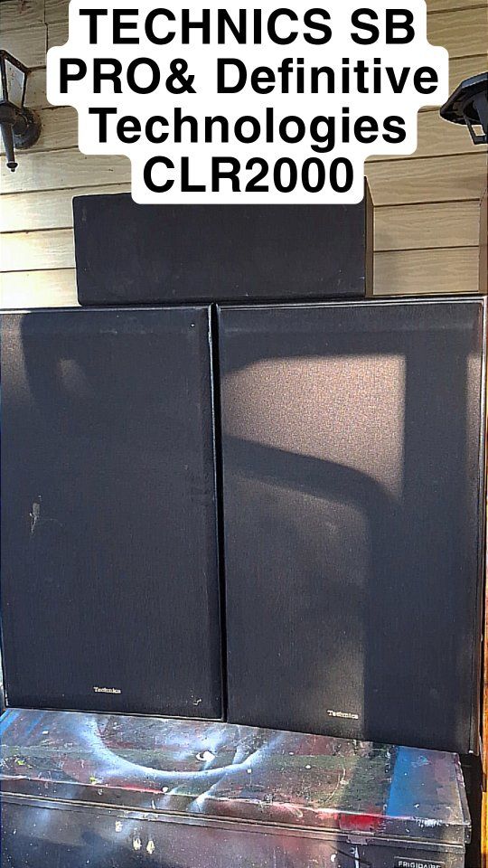 Technics 3way pro series floors & Definitive Technologies CLR 2000