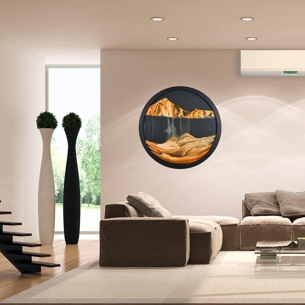 Moving sand art, 3D sand painting, mural art