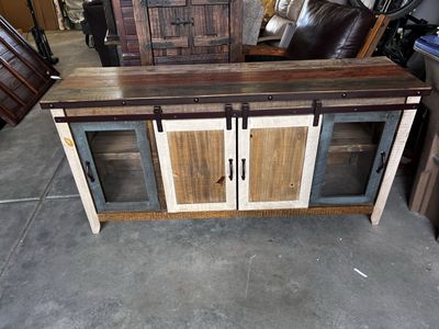 IFD Antique Multicolor 80in Tv Stand