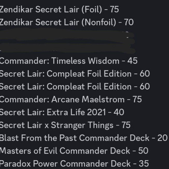 Sealed MTG Cards- Commander, secret lair, etc.