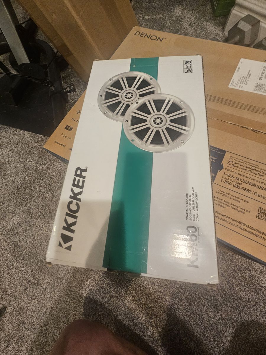 NEW Kicker KM60 6.5" Marine Speakers – White – $125 OBO