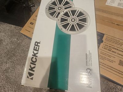 NEW Kicker KM60 6.5" Marine Speakers – White – $125 OBO