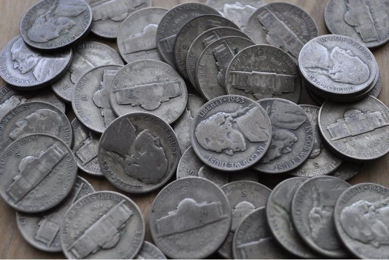 35% silver war nickels.