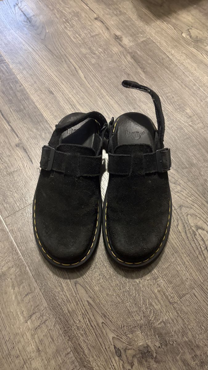 Doc Martens Zebzag Suede Slingback Mules Black