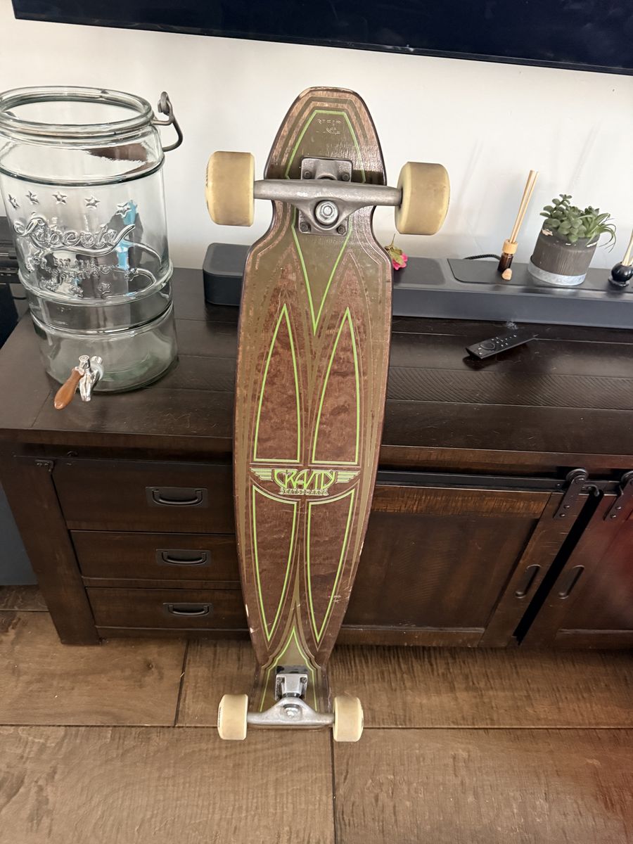 Gravity Skateboards Longboard Skateboard Drop-Through Deck Brown/Green