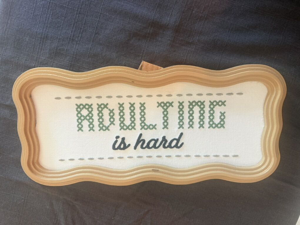 Adulting is Hard Wall Placque Decor Christmas