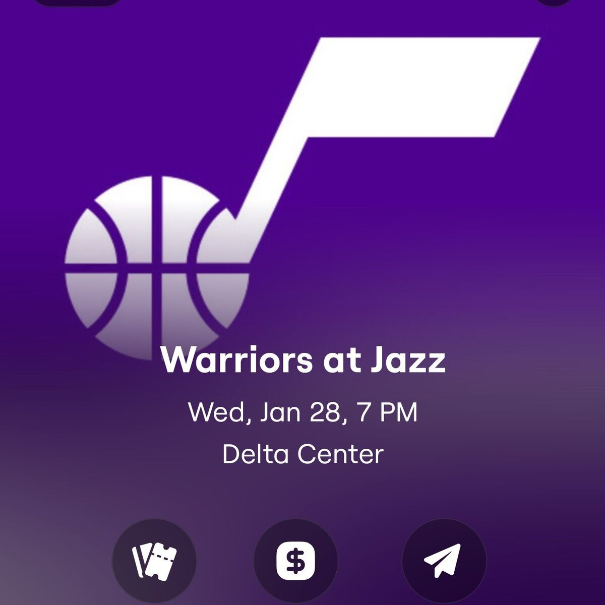 Warriors vs Jazz tickets - By Warriors tunnel