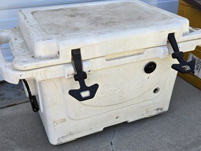 Cabela's 40QT White Rotomolded Cooler with Rubber Latches