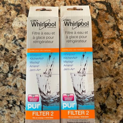 Brand new Whirlpool Ice and Water Refrigerator Filter 2. Model W10413645A.