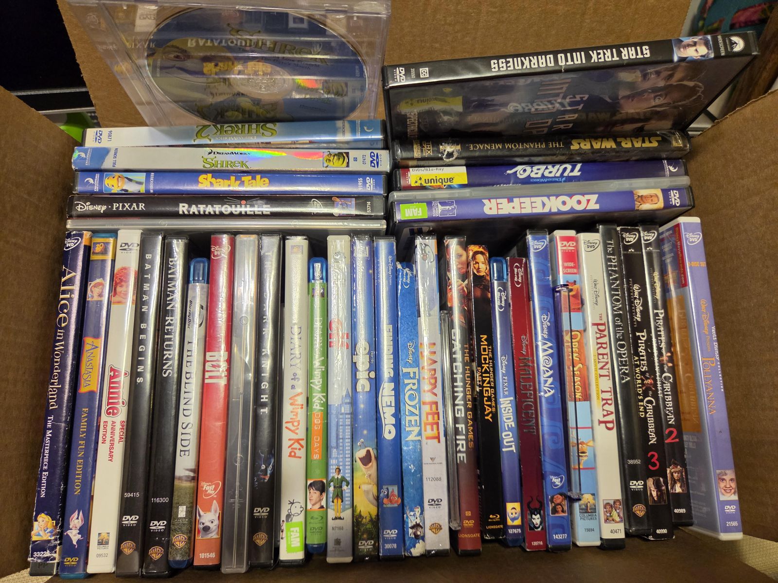 Various movies many are Disney