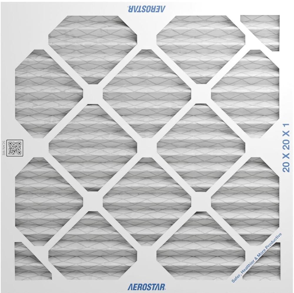 Aerostar 20x20x1 MERV 8 Air Filter, 6 Count