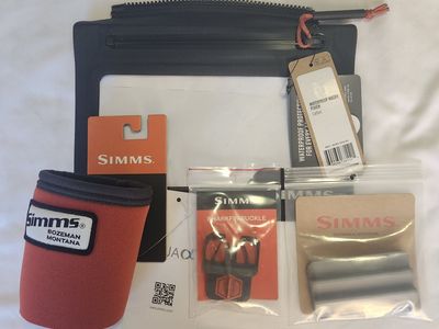 Simms Waterproof Wader Pouch w/TRUzip in Carbon & Accessories — New with Tags