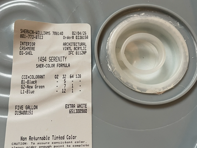 Tiffany Blue wall paint 5 gallons