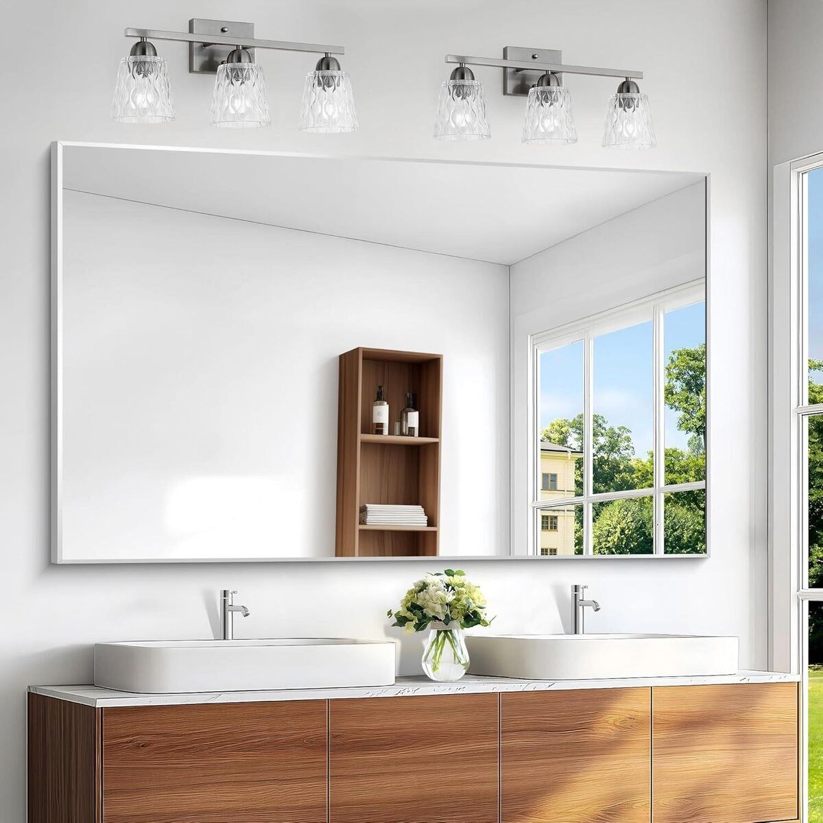 Brand New - Bonewei Silver Bathroom Mirror 60x36 in