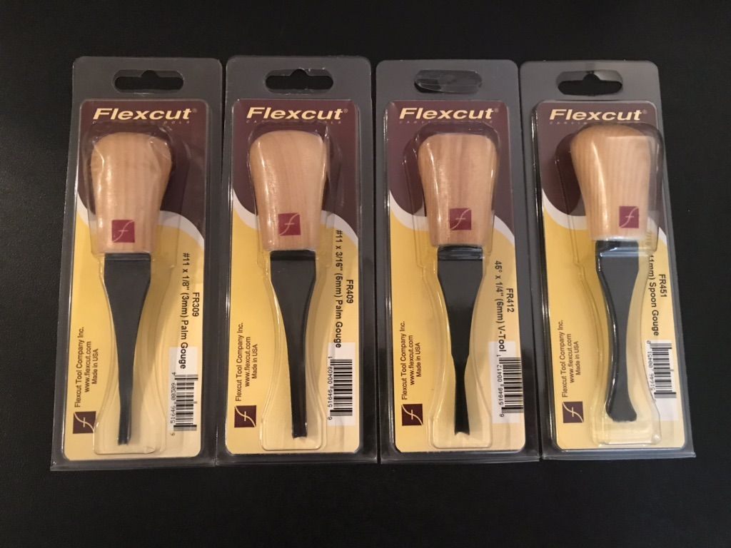 Set Of 4 FLEXCUT Woodcarving Tools Brand New