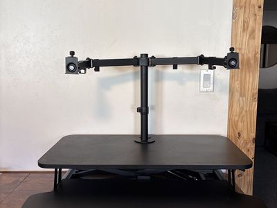 Adjustable Standing Dual Computer Monitor Mount