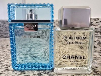 Chanel Platinum Égoïste and Versace Man Eau Fraîch