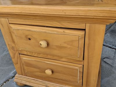 all wood natural stain night stand/bebe