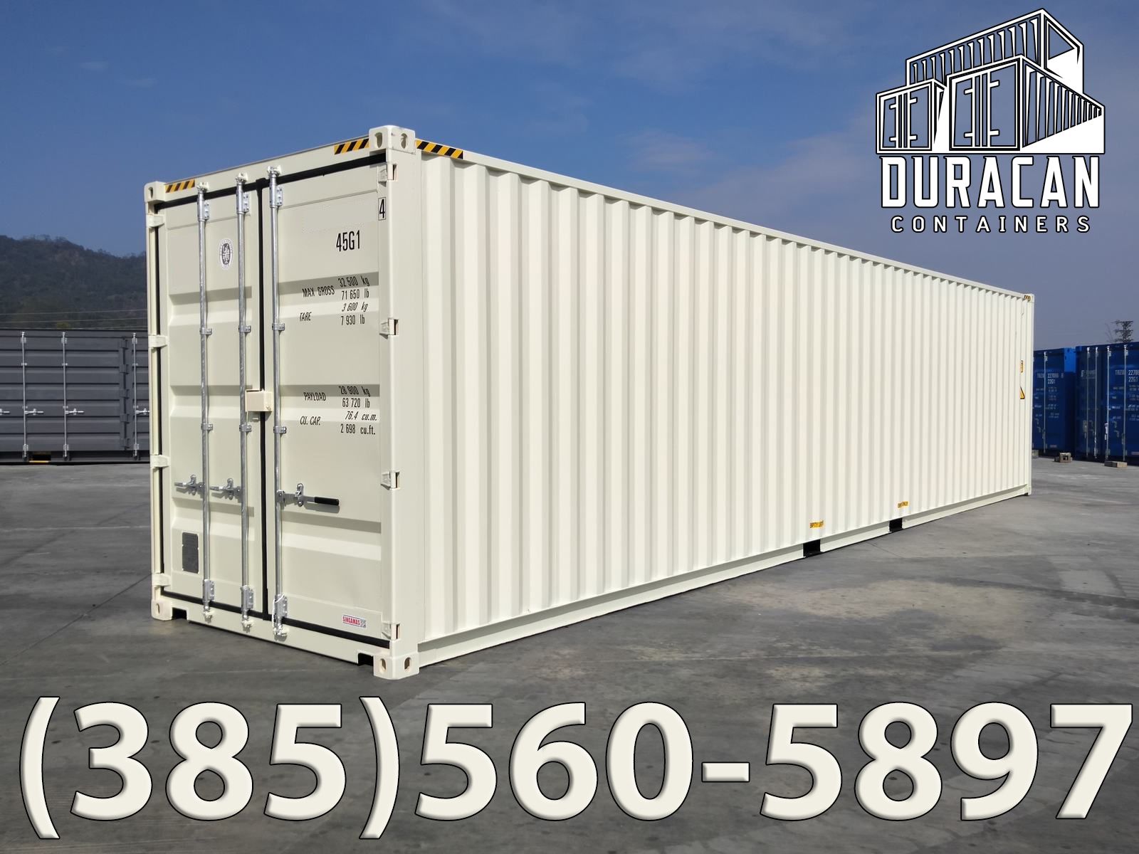 Shipping Container, 40' High Cube, New Single Trip, Storage Box