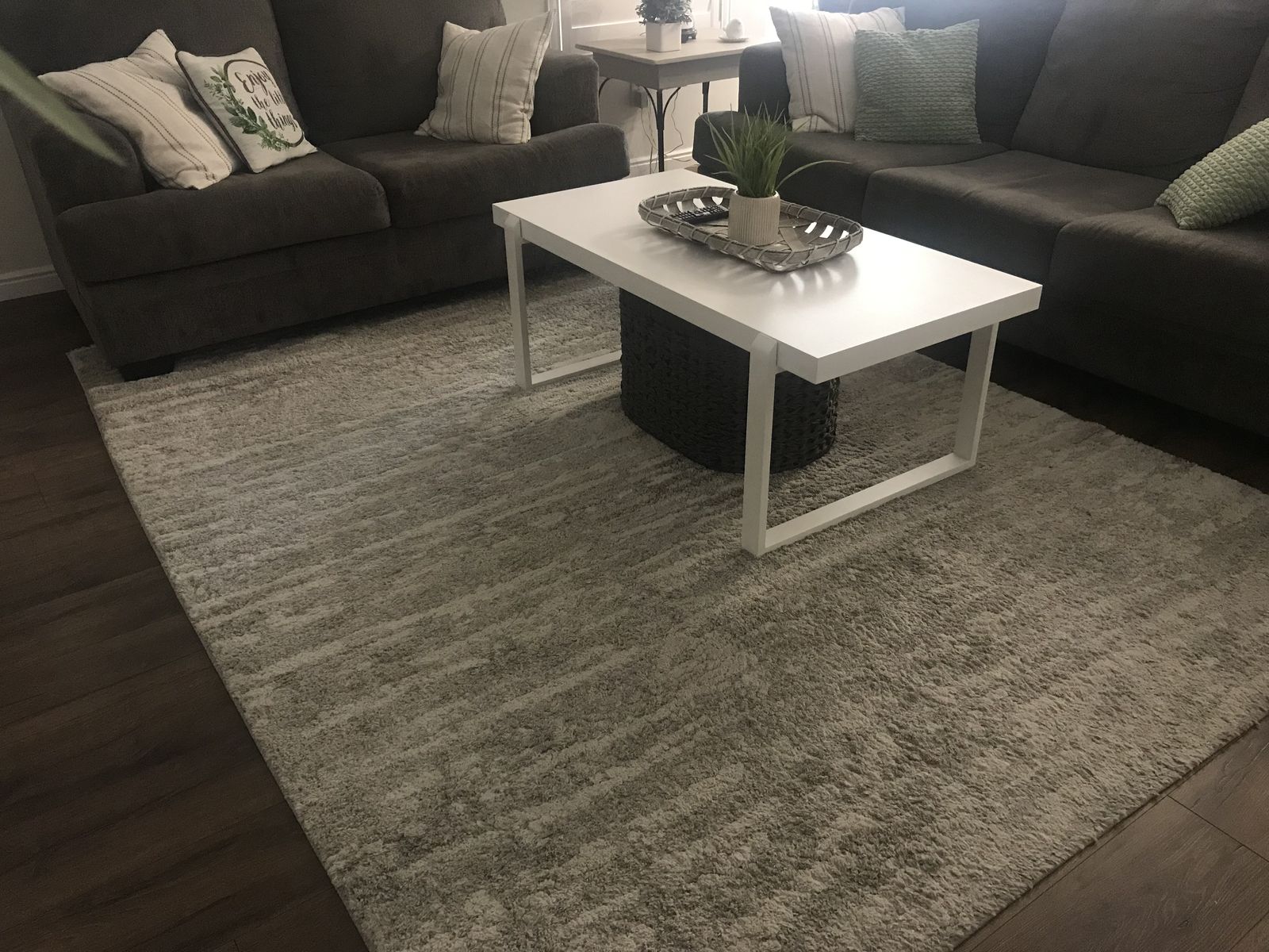 Pure white modern coffee table