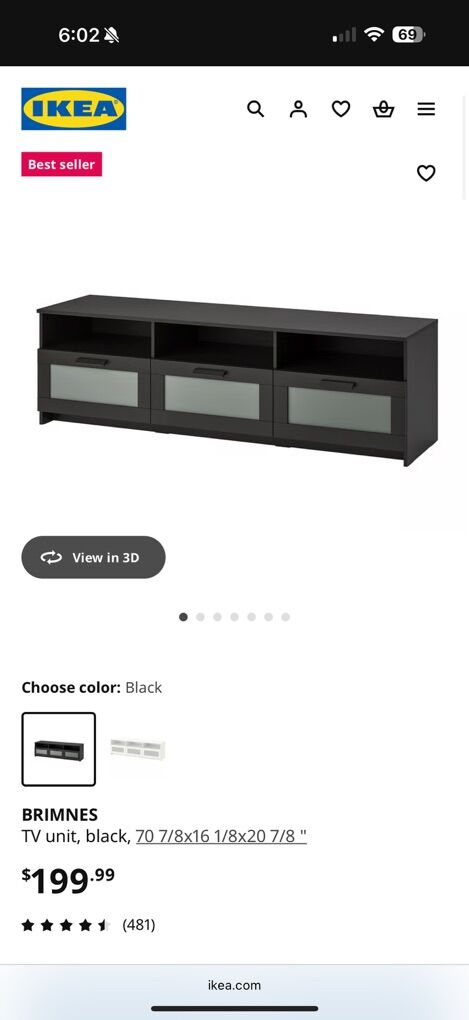 Ikea Malm TV Stand