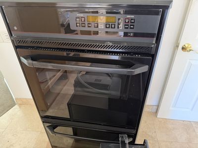 GE Profile Black Electric Double Wall Oven - Tested & Working