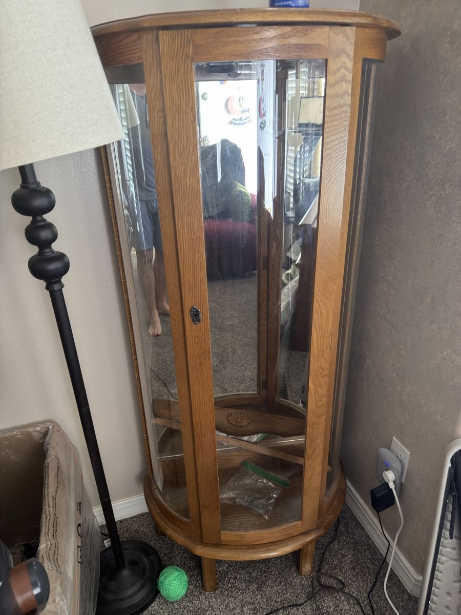 half Round Curio Cabnet
