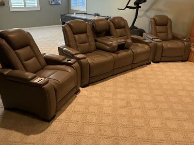 Moving Sale - Like New Leather Movie Theater Seating