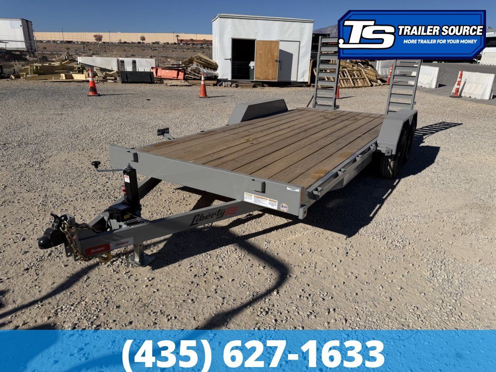 7x18 Liberty LE Channel Flatbed Car Hauler Trailer - 10K GVWR