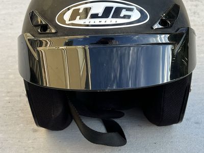 HJC Open Face Motorcycle Helmet Black with Visor - Woman’s M