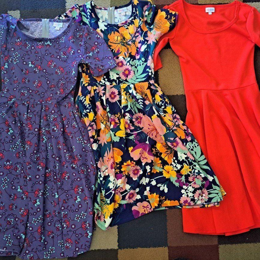 3 brand new womens LuLaRoe summer dresses