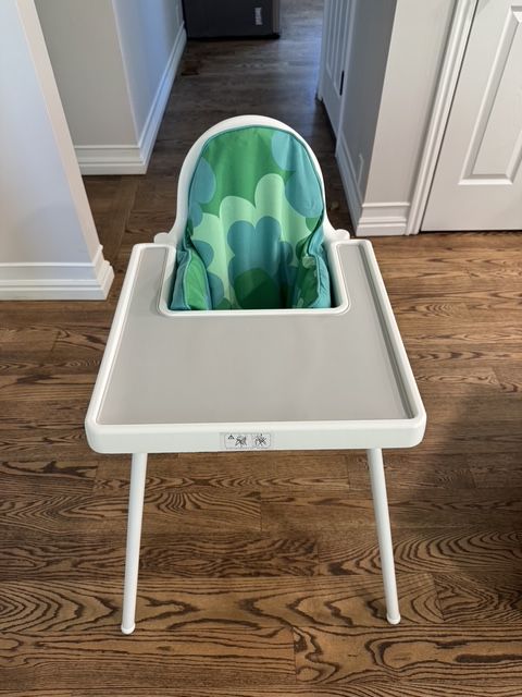 Ikea High Chair with Tray, Cushion, and Mat