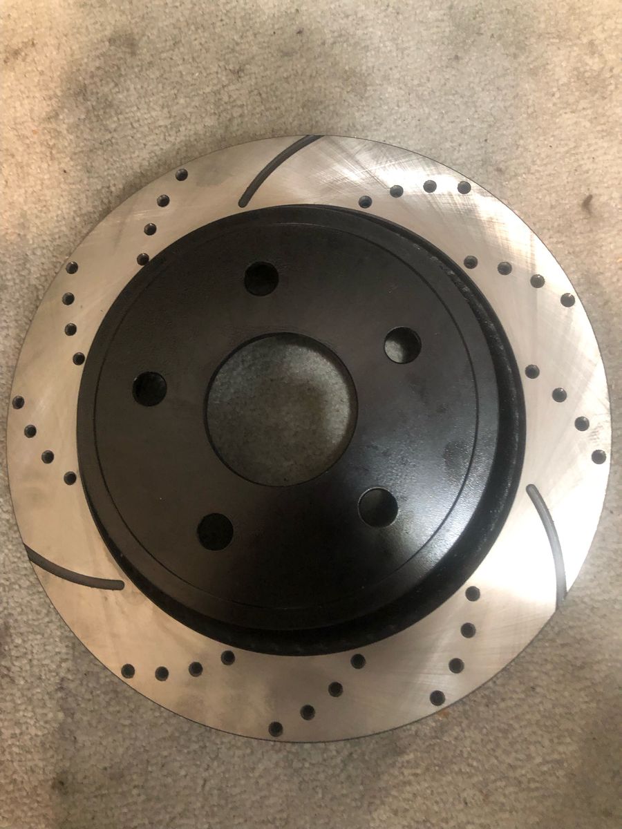 % Rotors QD10556 Rear Fits 2004-2009 Dodge Durango, Chrysler Aspen Drilled and Slotted