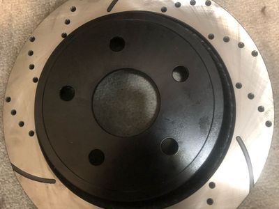 % Rotors QD10556 Rear Fits 2004-2009 Dodge Durango, Chrysler Aspen Drilled and Slotted