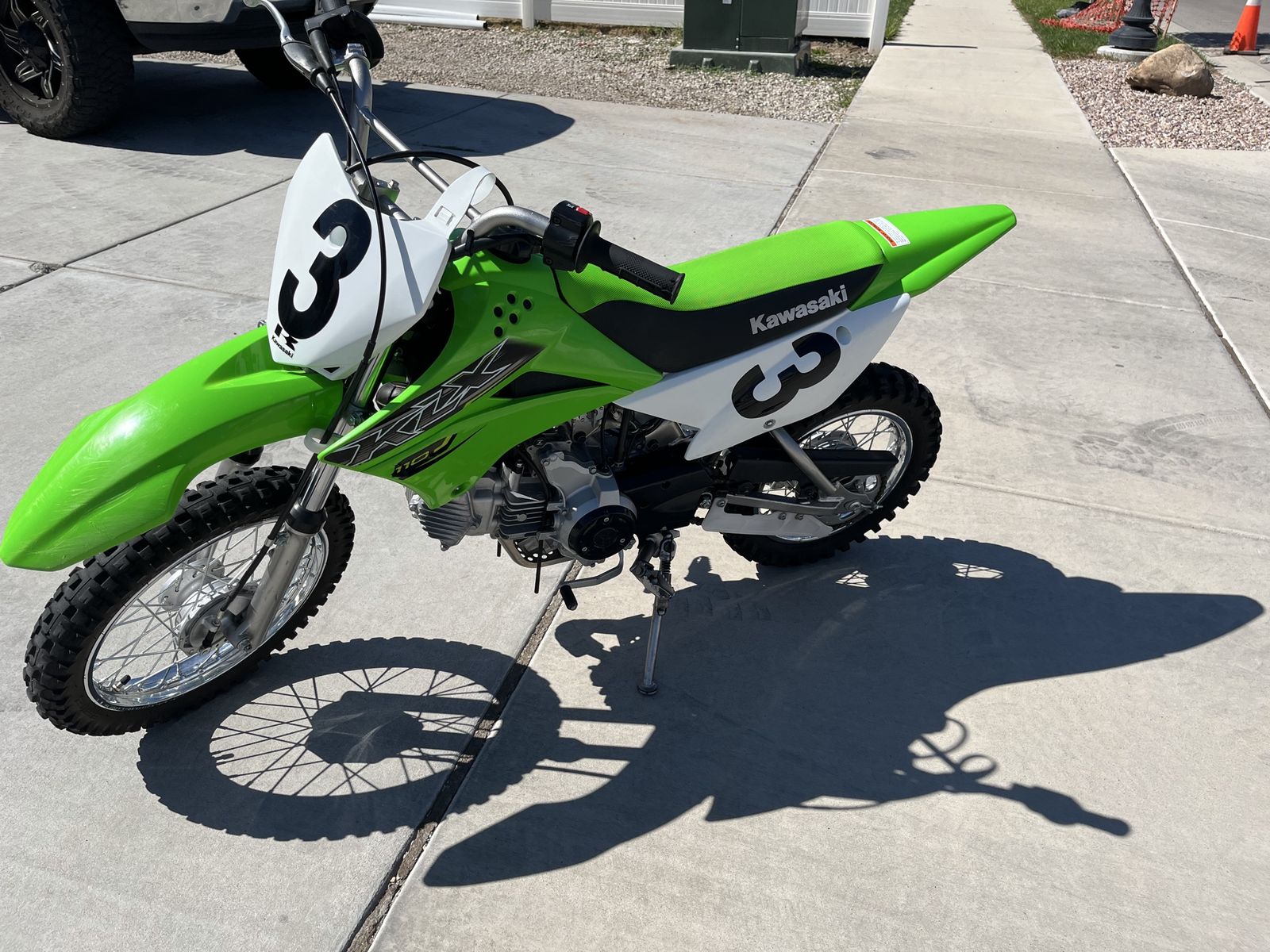 2019 Kawasaki KLX110 Dirt Bike - Green/White 4-Stroke