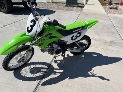 2019 Kawasaki KLX110 Dirt Bike - Green/White 4-Stroke