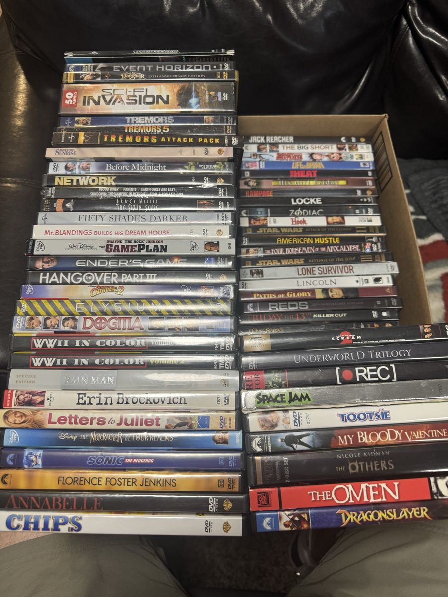 150 + DVD movies and TV shows