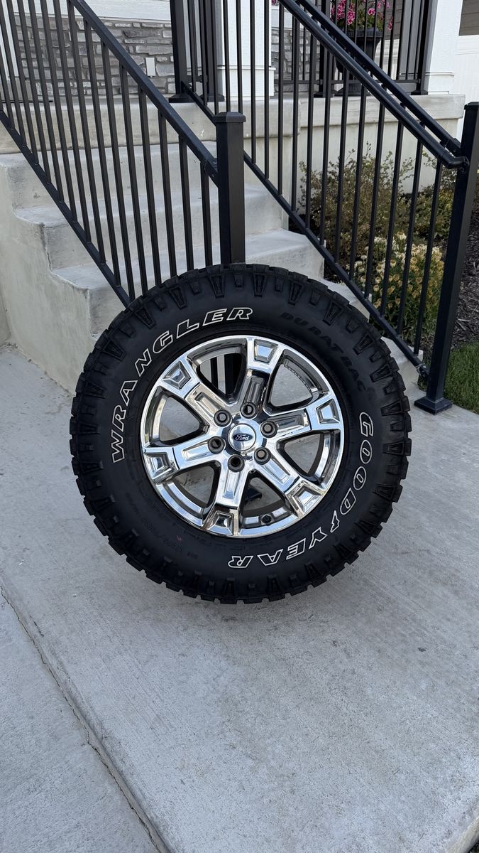 Ford F150 Rims and Tires 275/70R18 Goodyear Wrangler Duratrac