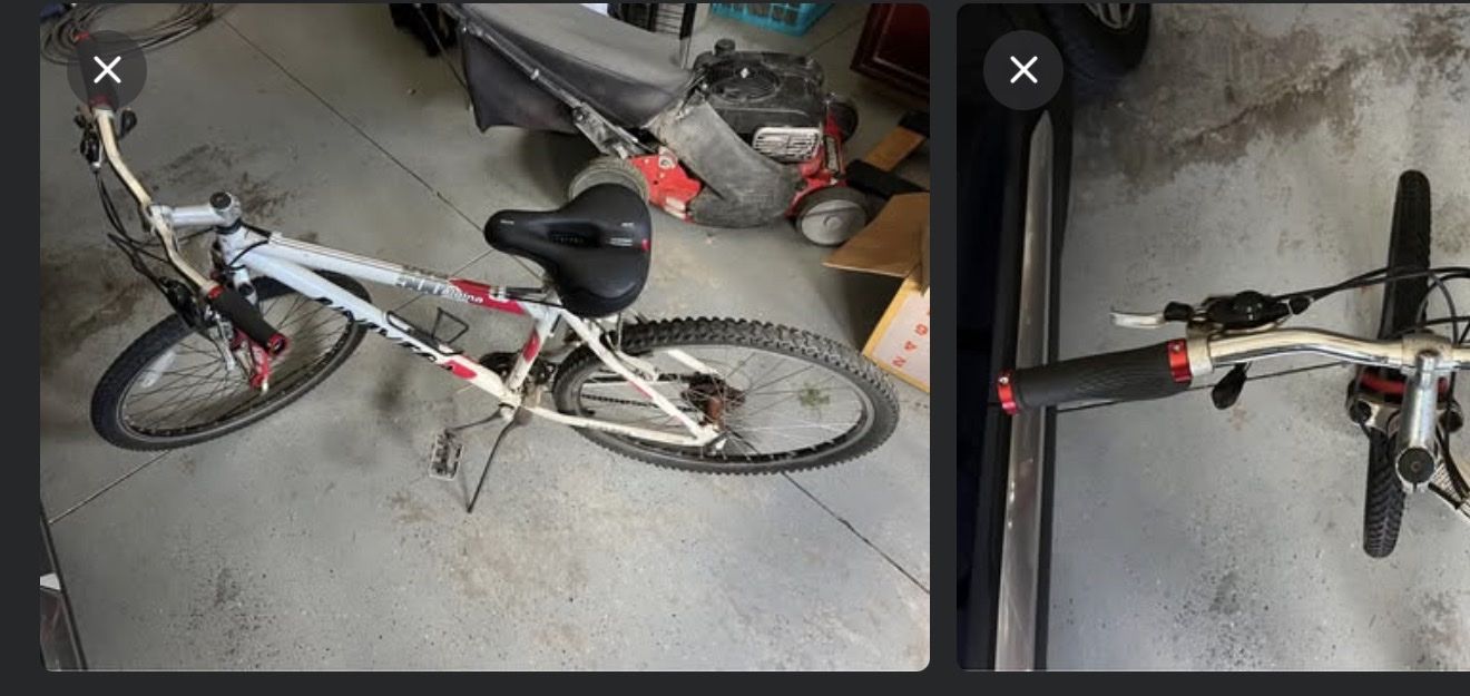 Mountain Bike White Alpina Bicycle with Comfy Saddle
