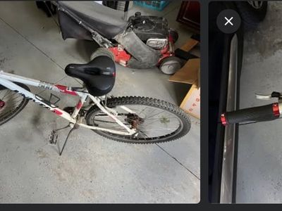 Mountain Bike White Alpina Bicycle with Comfy Saddle