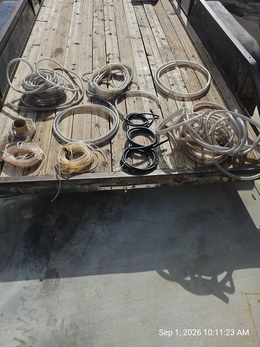 Assorted Clear and Black Tubing and Hoses - Various Diameters