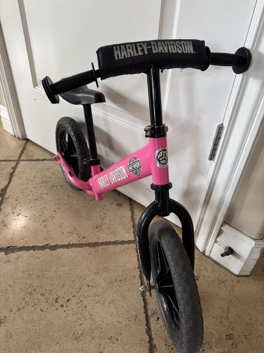 Harley Davidson pink Strider bike
