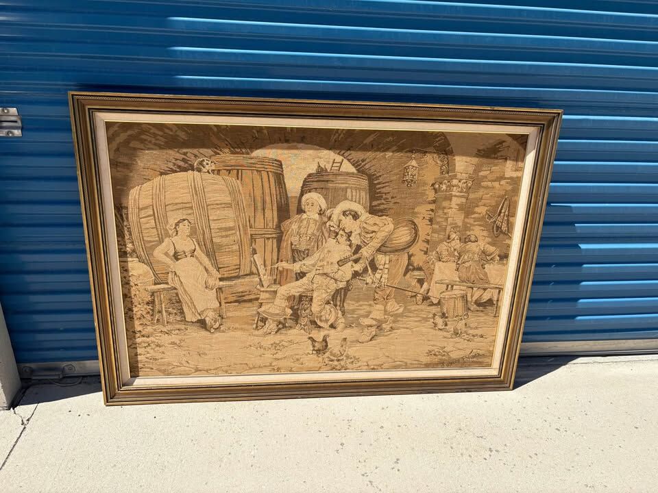 Large Antique signed tapestry wine cellar $400 cash/venmo in Draper